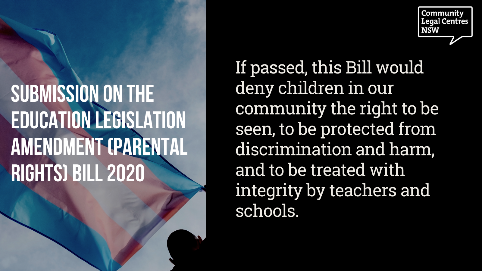 "If passed, this Bill would deny children in our community the right to be seen, to be protected from discrimination and harm, and to be treated with integrity by teachers and schools."