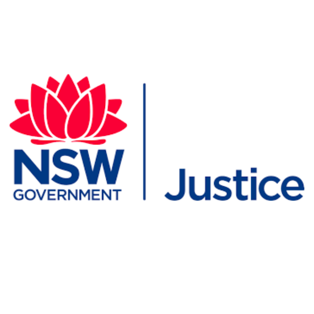 Logo of the NSW Government with a red waratah flower.