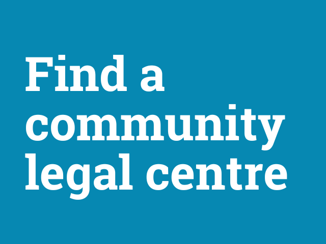 Find a community legal centre.