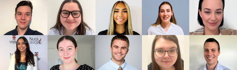 Headshots of ten CLCNSW First Nations Cadets: Jai, Aimee, Maikiira, Emma, Hannah, Keely, Krystal, Oliver, Tonyka and Xander