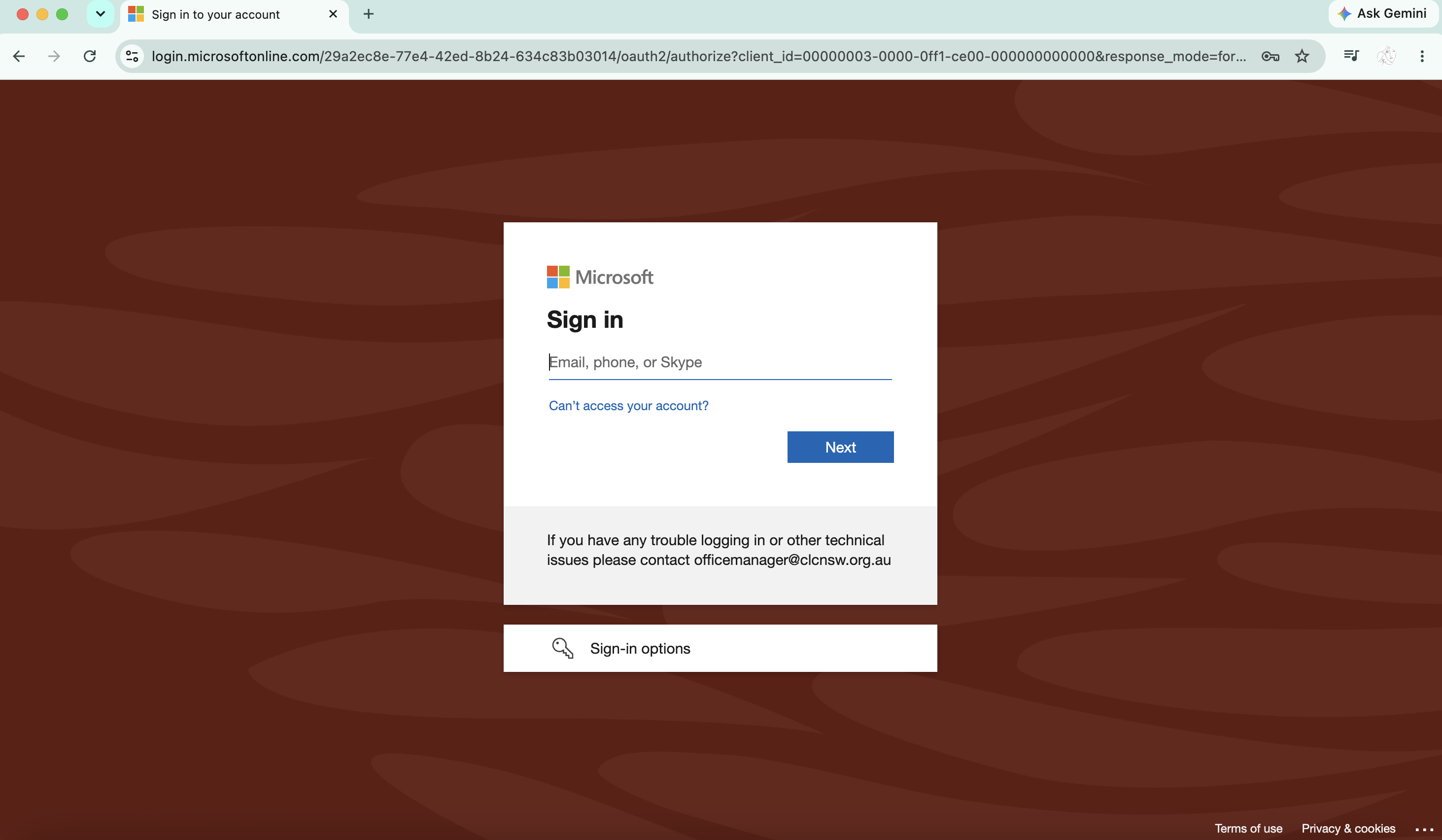 "Screenshot of Networks Hub log in page"