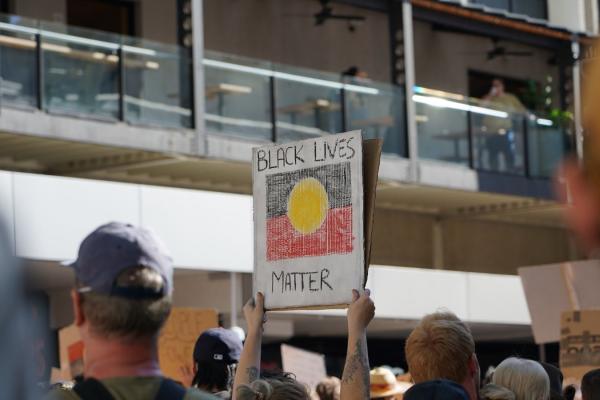 Black Lives Matter protest sign. 